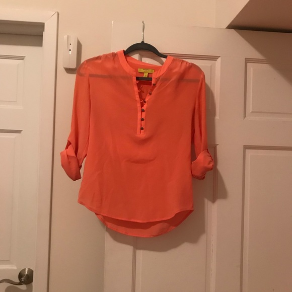 Milly x Banana Republic Coral Silk Top - Picture 2 of 6